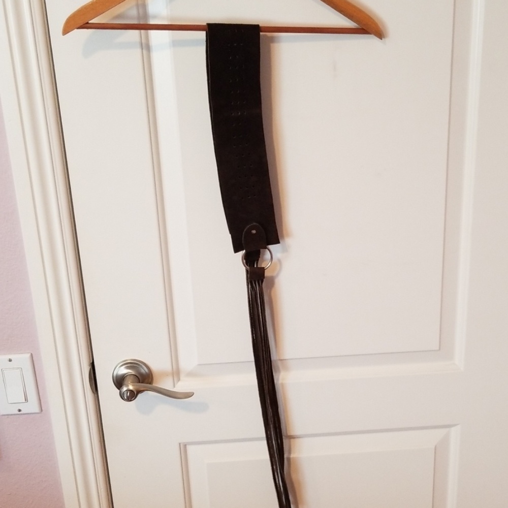 Genuine leather suede material belt